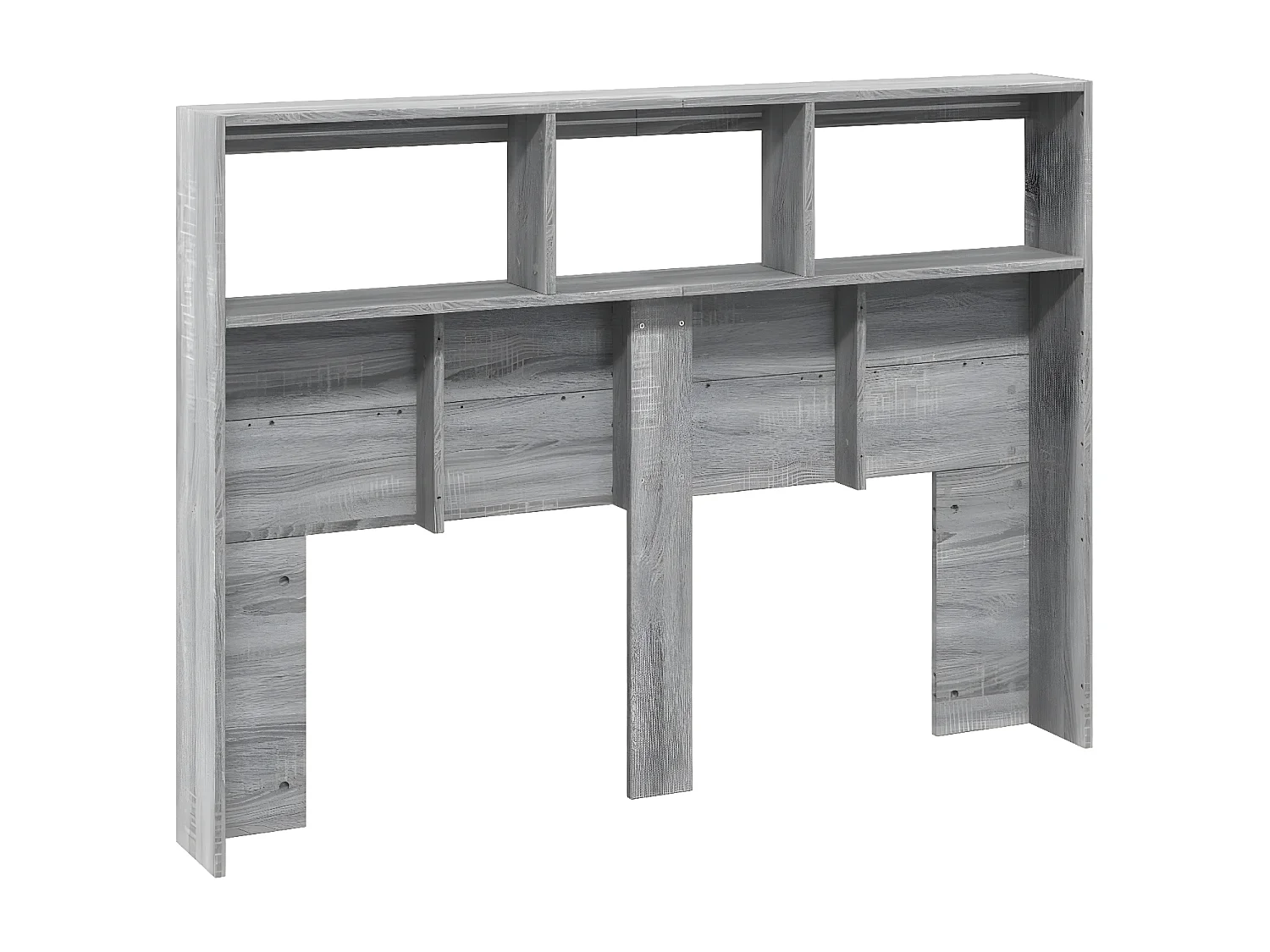 Armoire tête de lit avec LED sonoma gris 140x17x102 cm