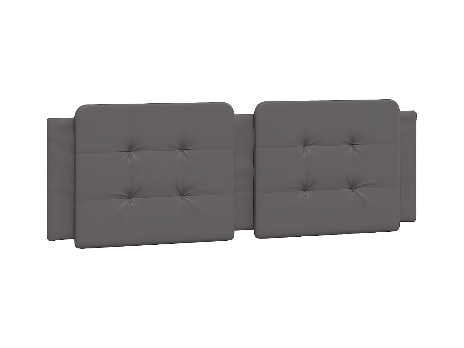 Coussin de tête de lit gris 160 cm similicuir