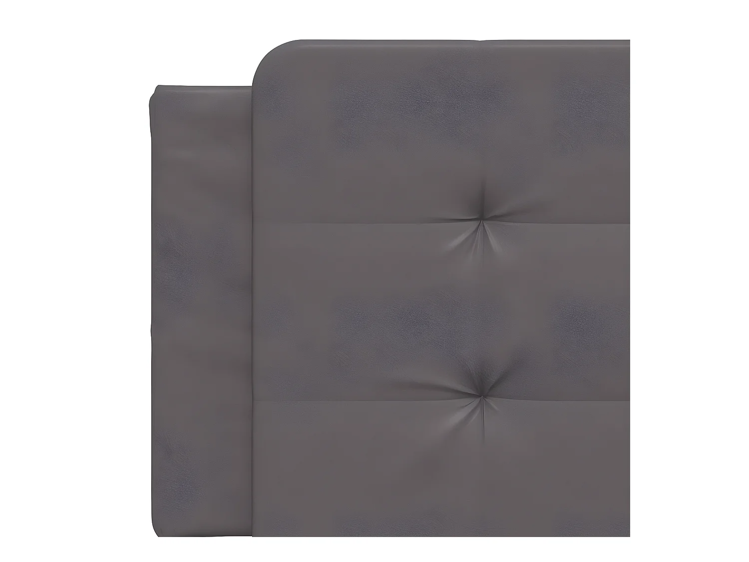Coussin de tête de lit gris 160 cm similicuir