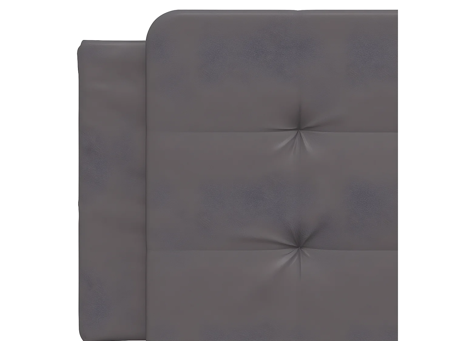 Coussin de tête de lit gris 160 cm similicuir
