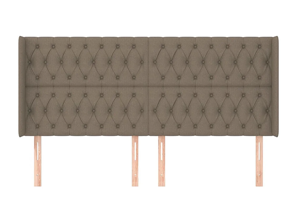 Tête de lit avec oreilles Taupe 183x16x118/128 cm Tissu