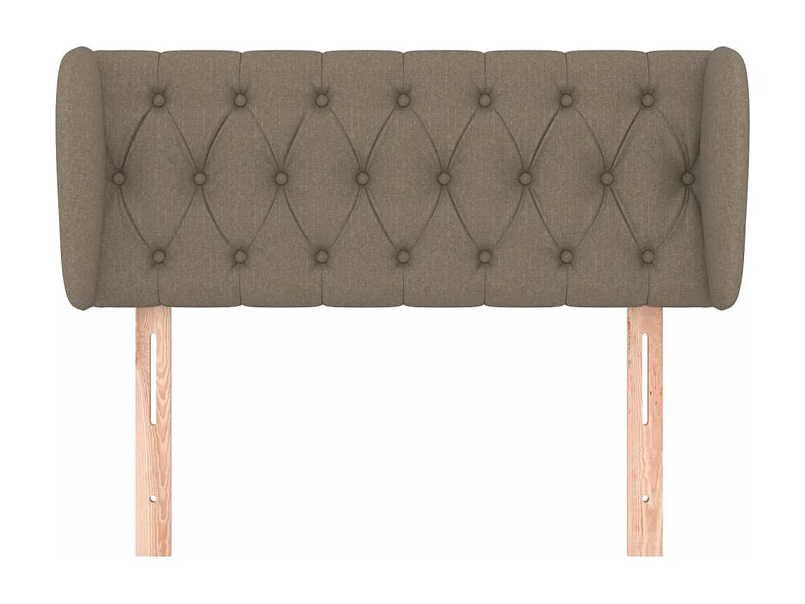 Tête de lit avec oreilles Taupe 103x23x78/88 cm Tissu