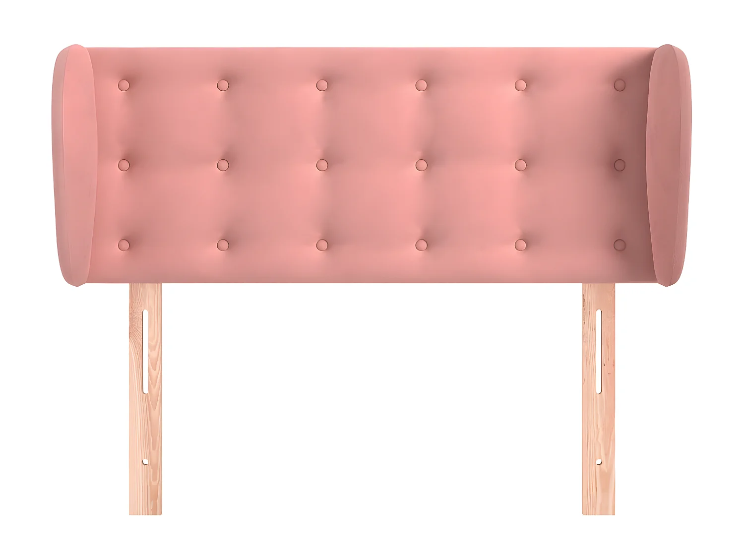 Tête de lit avec oreilles Rose 103x23x78/88 cm Velours