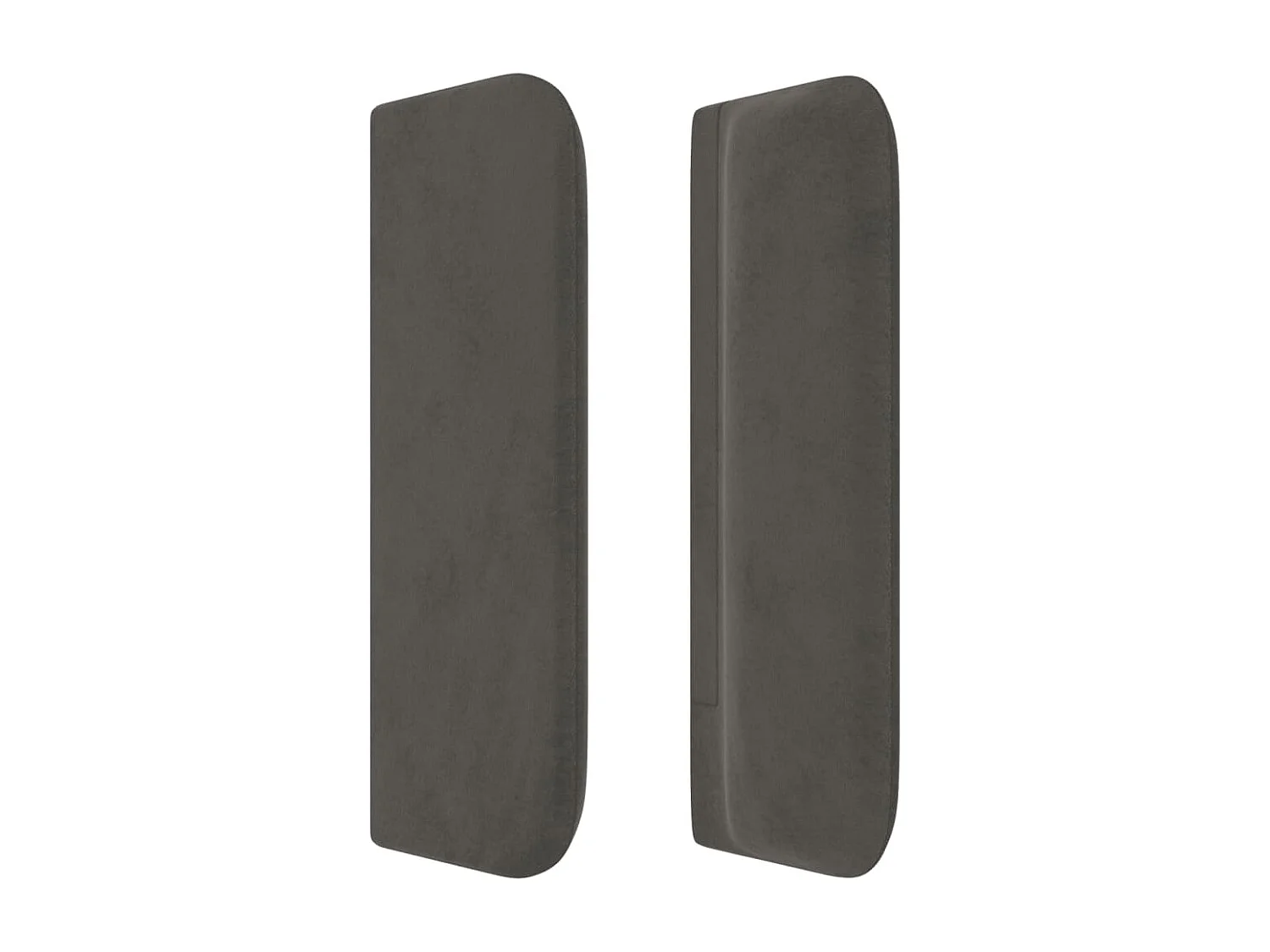 Tête de lit avec oreilles Gris foncé 93x16x78/88 cm Velours