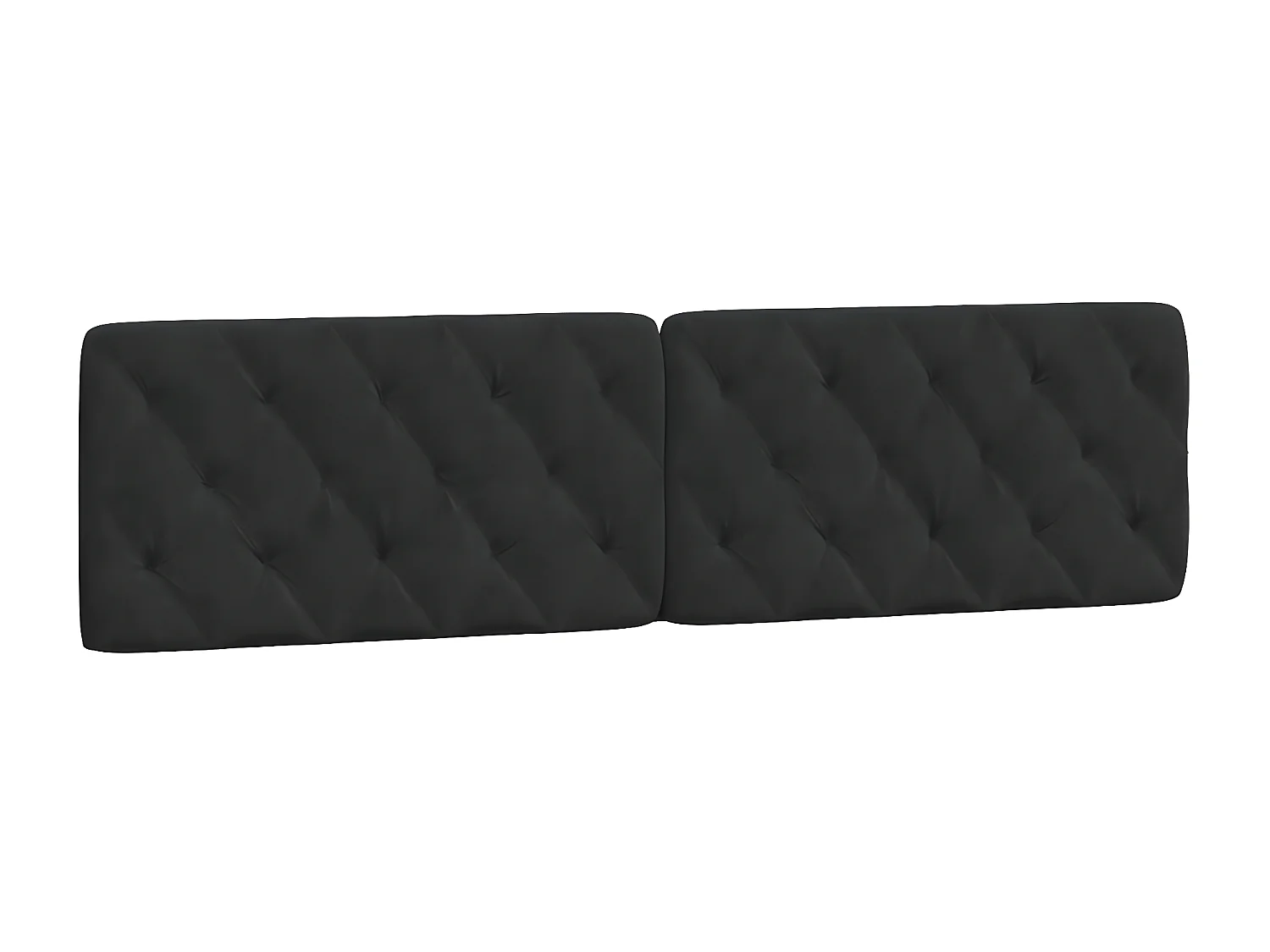 Coussin de tête de lit noir 200 cm velours