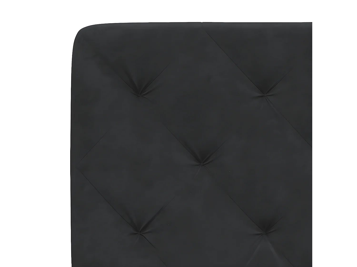Coussin de tête de lit noir 200 cm velours