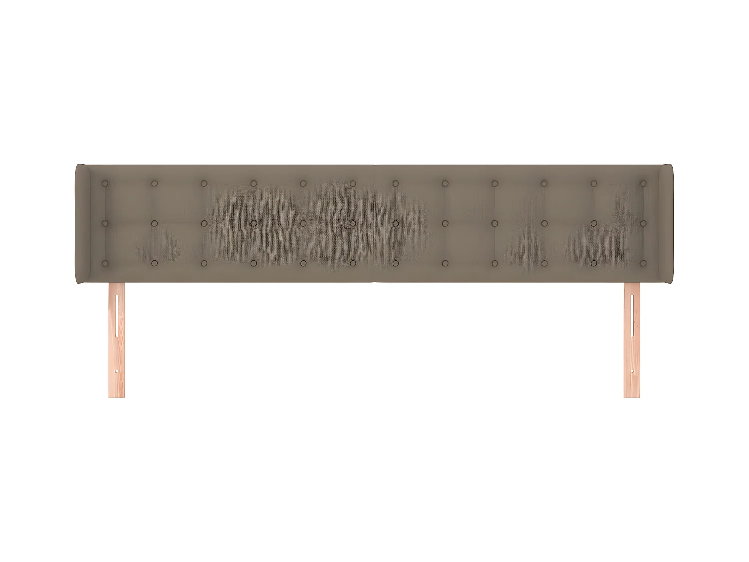 Cabeceira cama abas tecido 203x16x78/88 cm cinzento-acastanhado