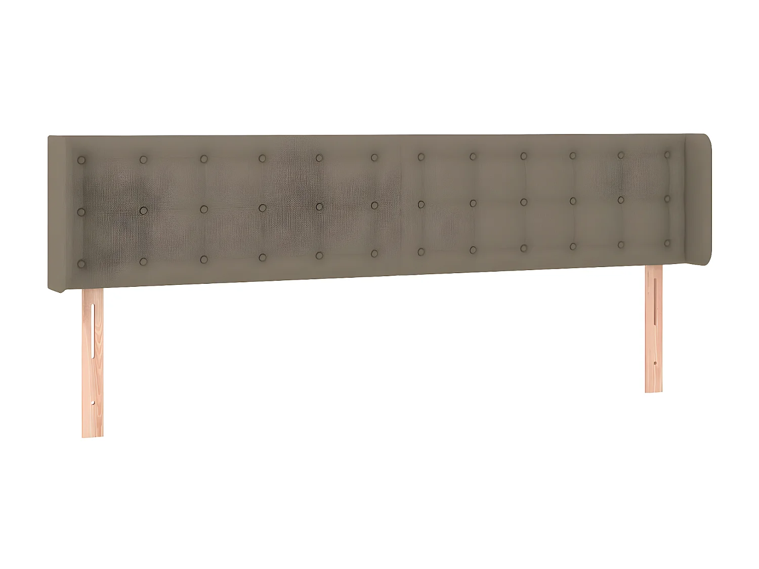 Tête de lit avec oreilles Taupe 203x16x78/88 cm Tissu
