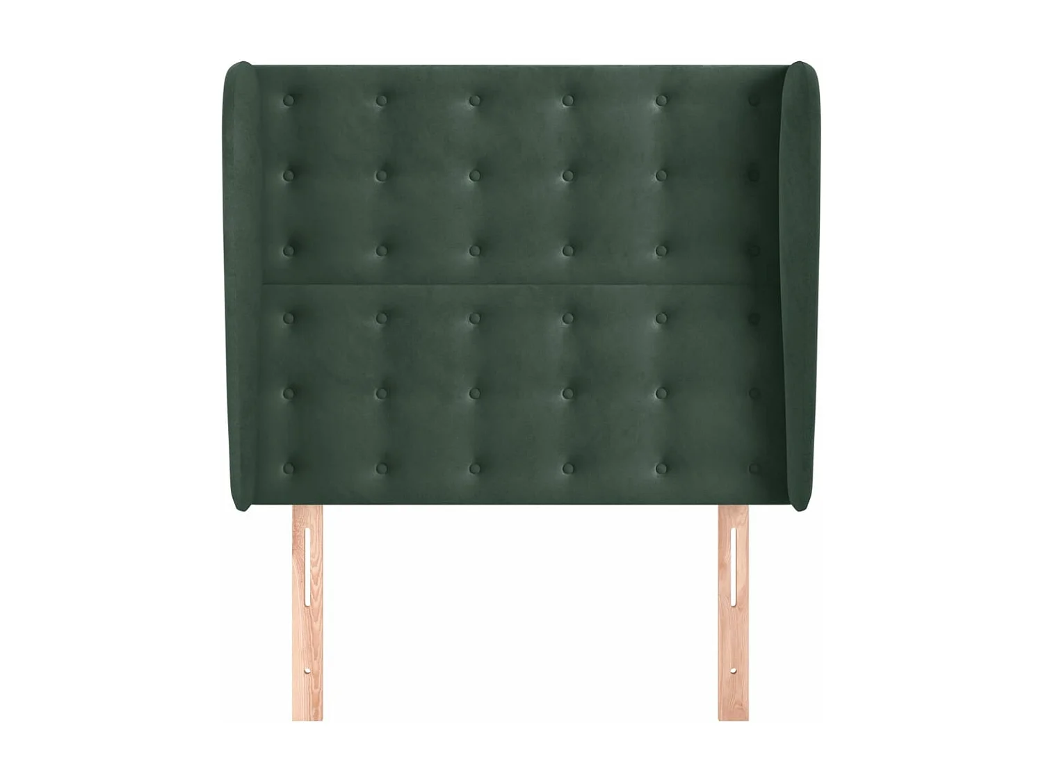 Tête de lit avec oreilles Vert foncé 103x23x118/128 cm Velours