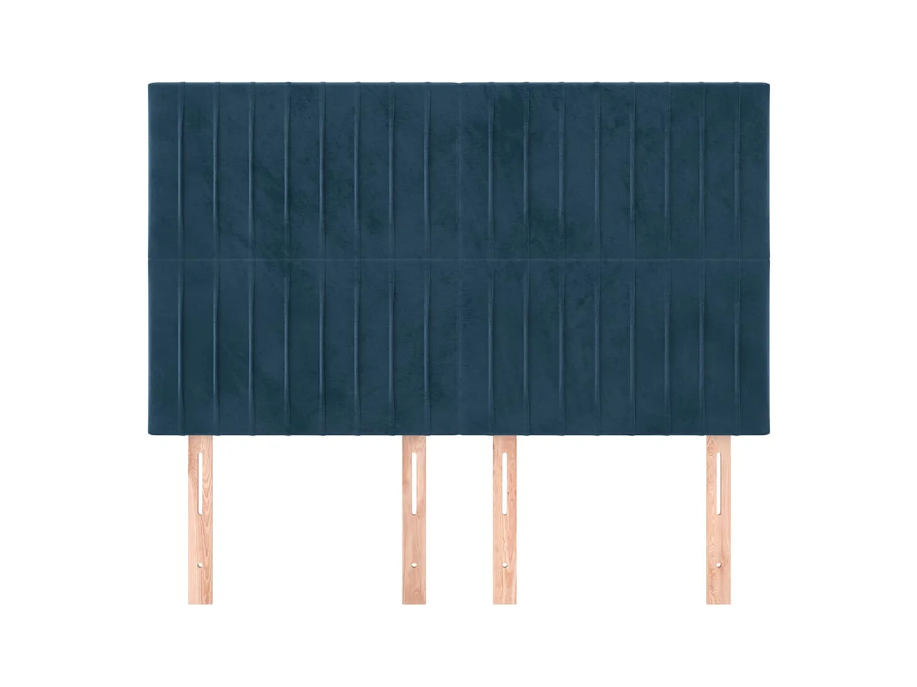 Têtes de lit 4 pièces Bleu foncé 72x5x78/88 cm Velours