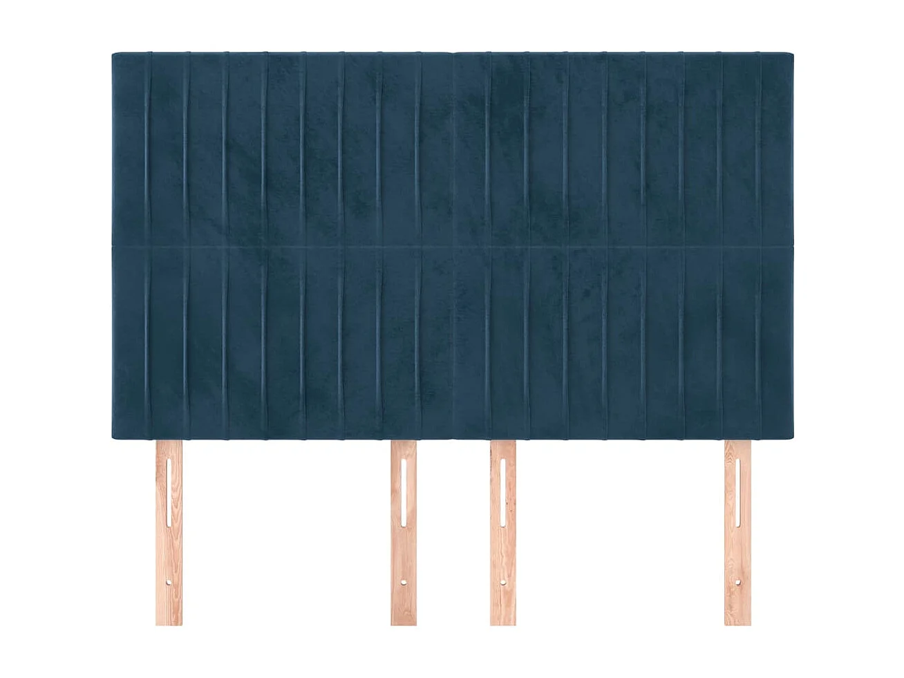 Têtes de lit 4 pièces Bleu foncé 72x5x78/88 cm Velours