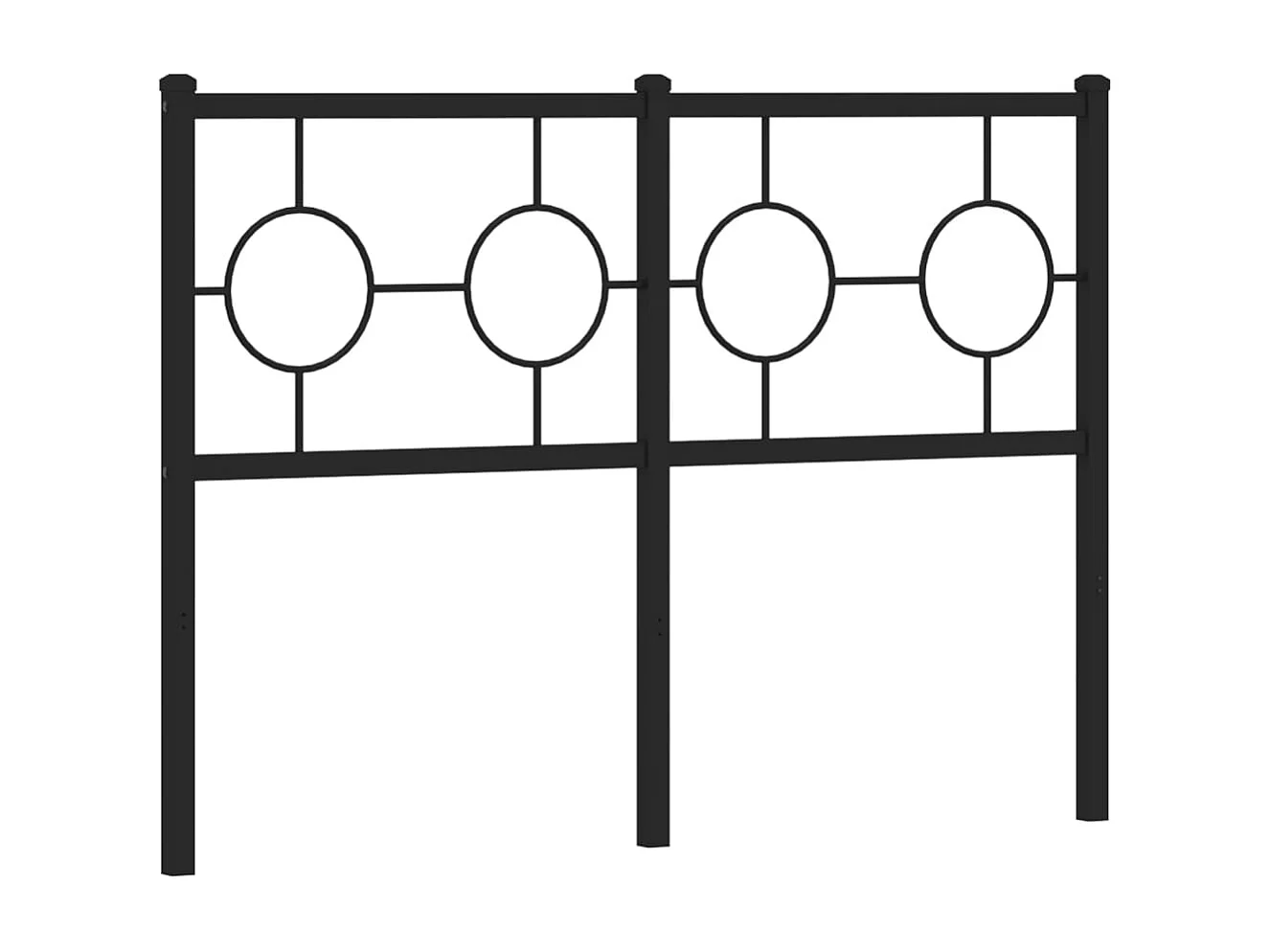 Tête de lit métal noir 120 cm