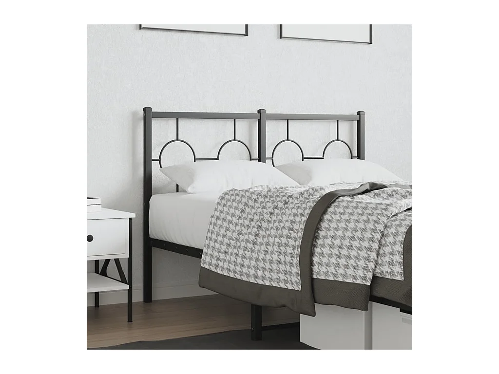 Tête de lit métal noir 120 cm