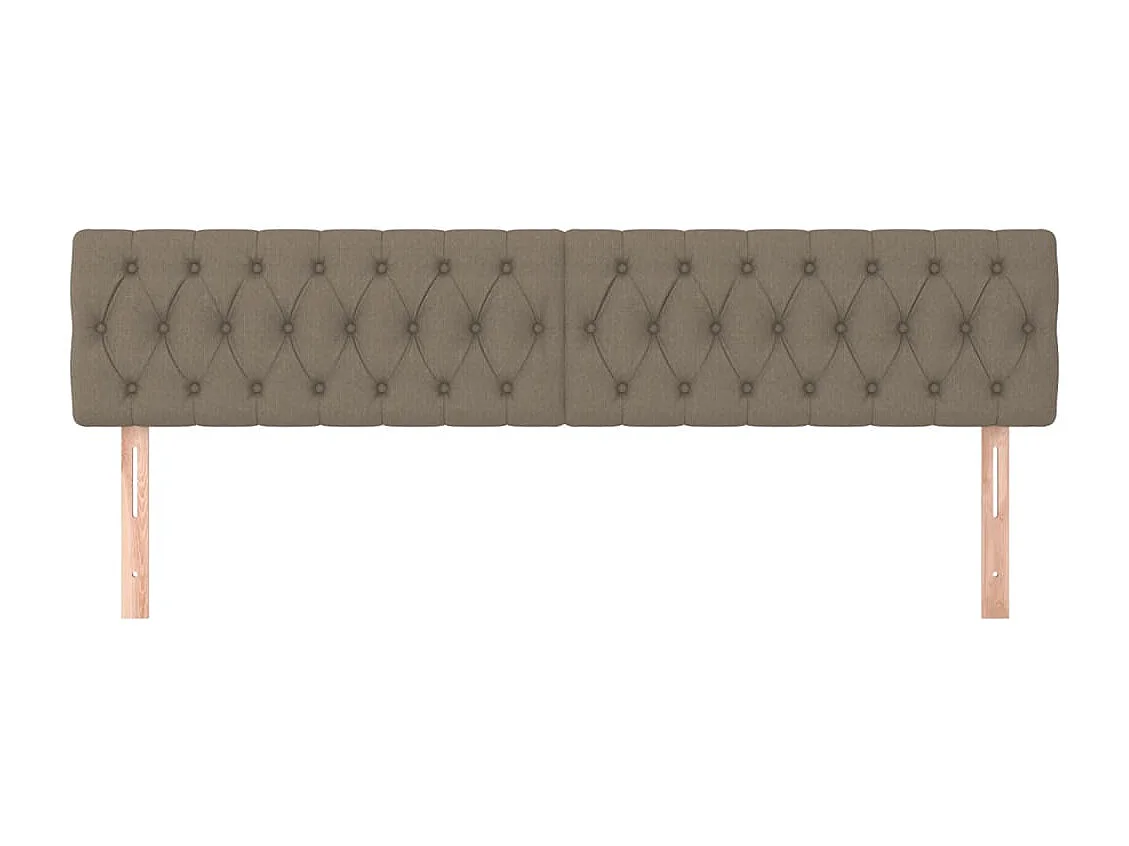 Têtes de lit 2 pièces Taupe 100x7x78/88 cm Tissu