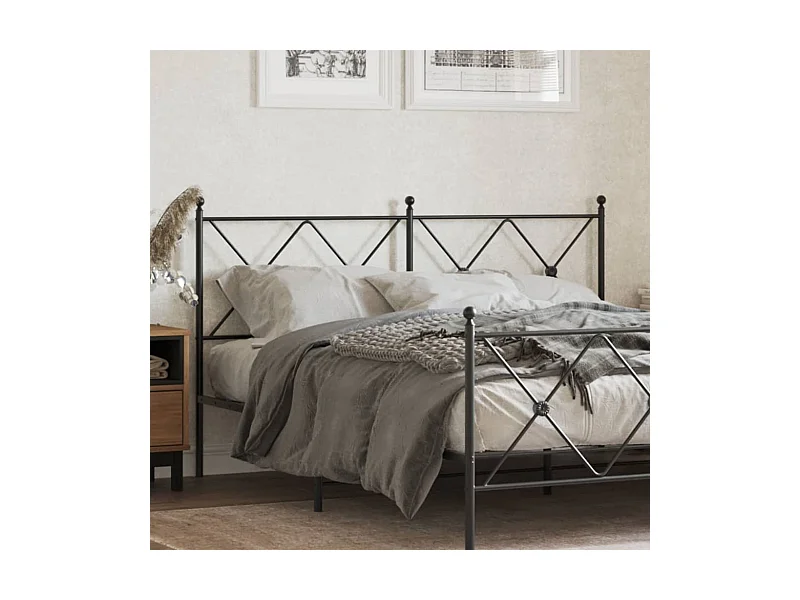Cabeceira de cama 160 cm metal preto