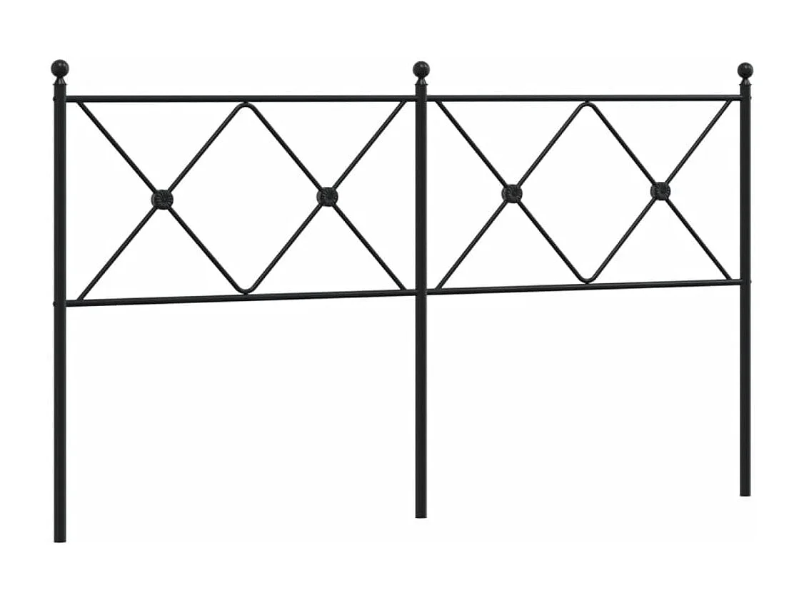 Cabeceira de cama 160 cm metal preto