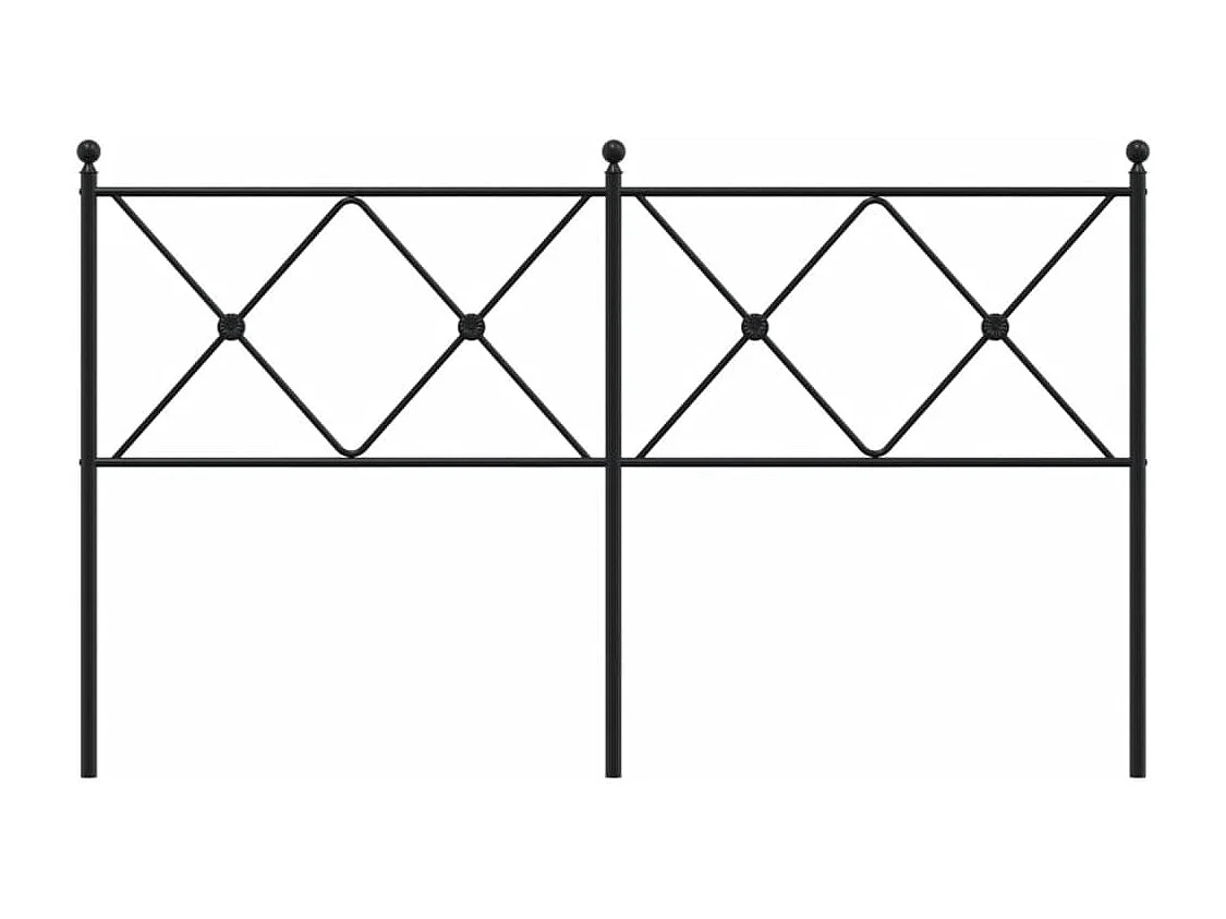 Cabeceira de cama 160 cm metal preto