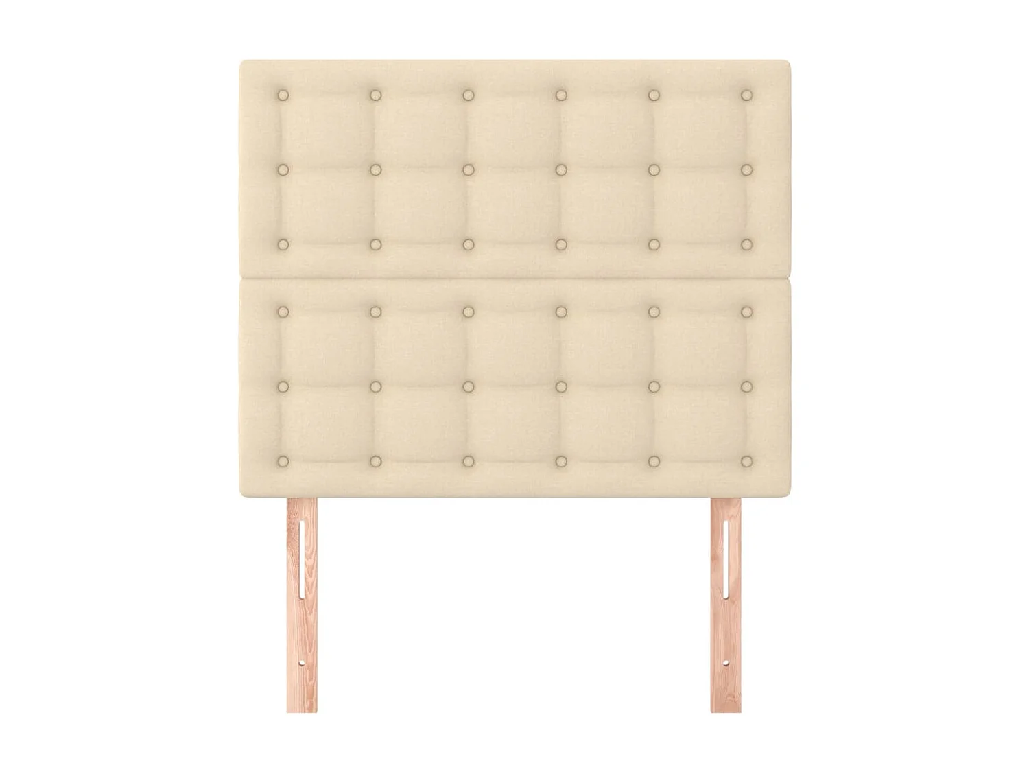 Têtes de lit 2 pièces Crème 90x5x78/88 cm Tissu