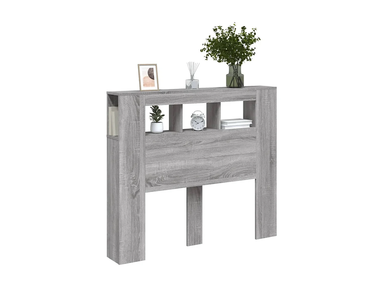 Cabecero LED madera ingeniería gris Sonoma 120x18,5x103,5 cm