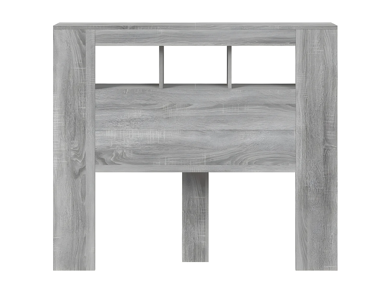 Cabecero LED madera ingeniería gris Sonoma 120x18,5x103,5 cm