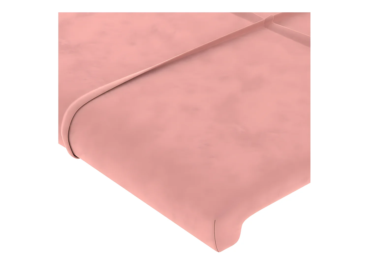 Cabecero de terciopelo rosa 100x5x78/88 cm