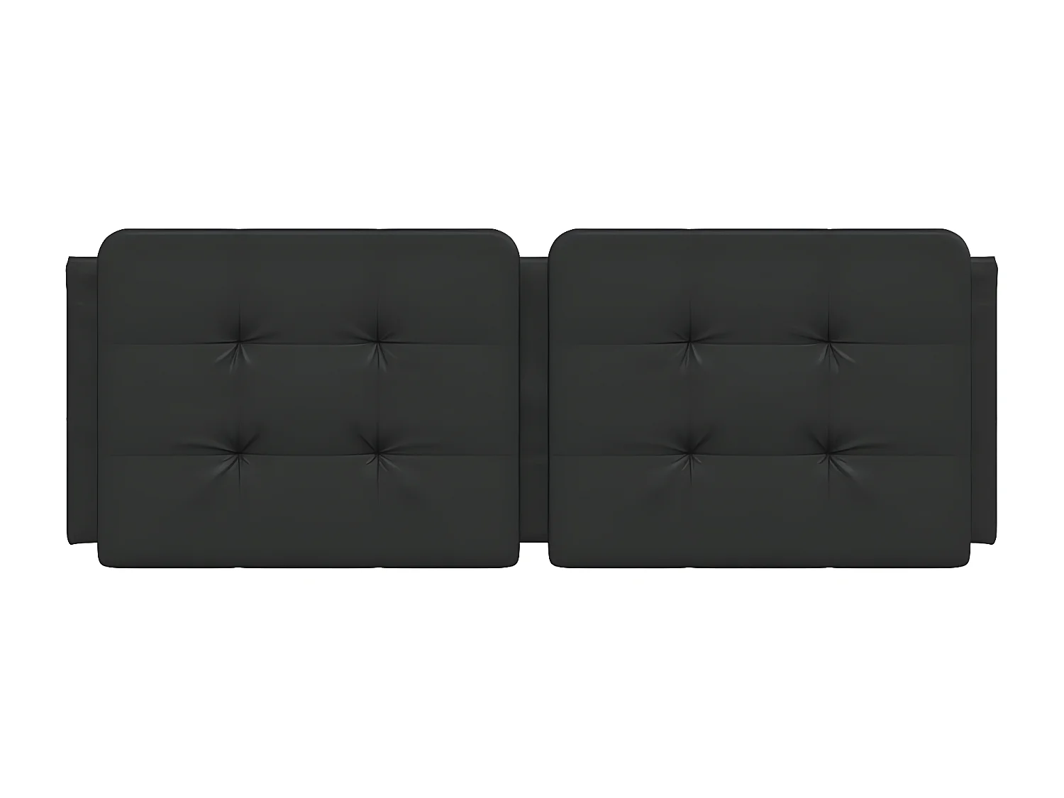 Coussin de tête de lit noir 140 cm similicuir