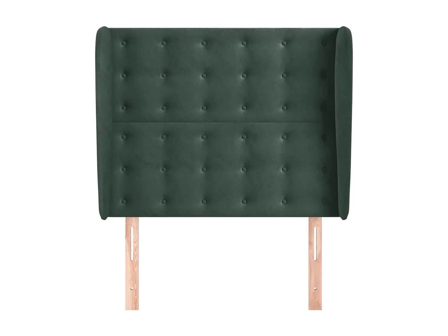 Tête de lit avec oreilles Vert foncé 83x23x118/128 cm Velours