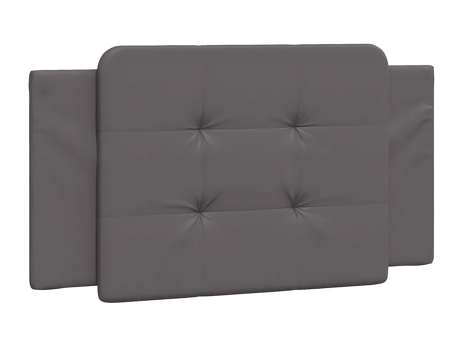 Coussin de tête de lit gris 100 cm similicuir
