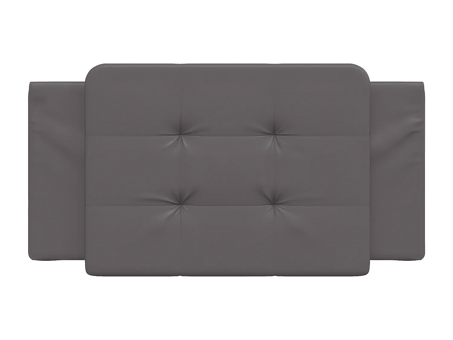 Coussin de tête de lit gris 100 cm similicuir