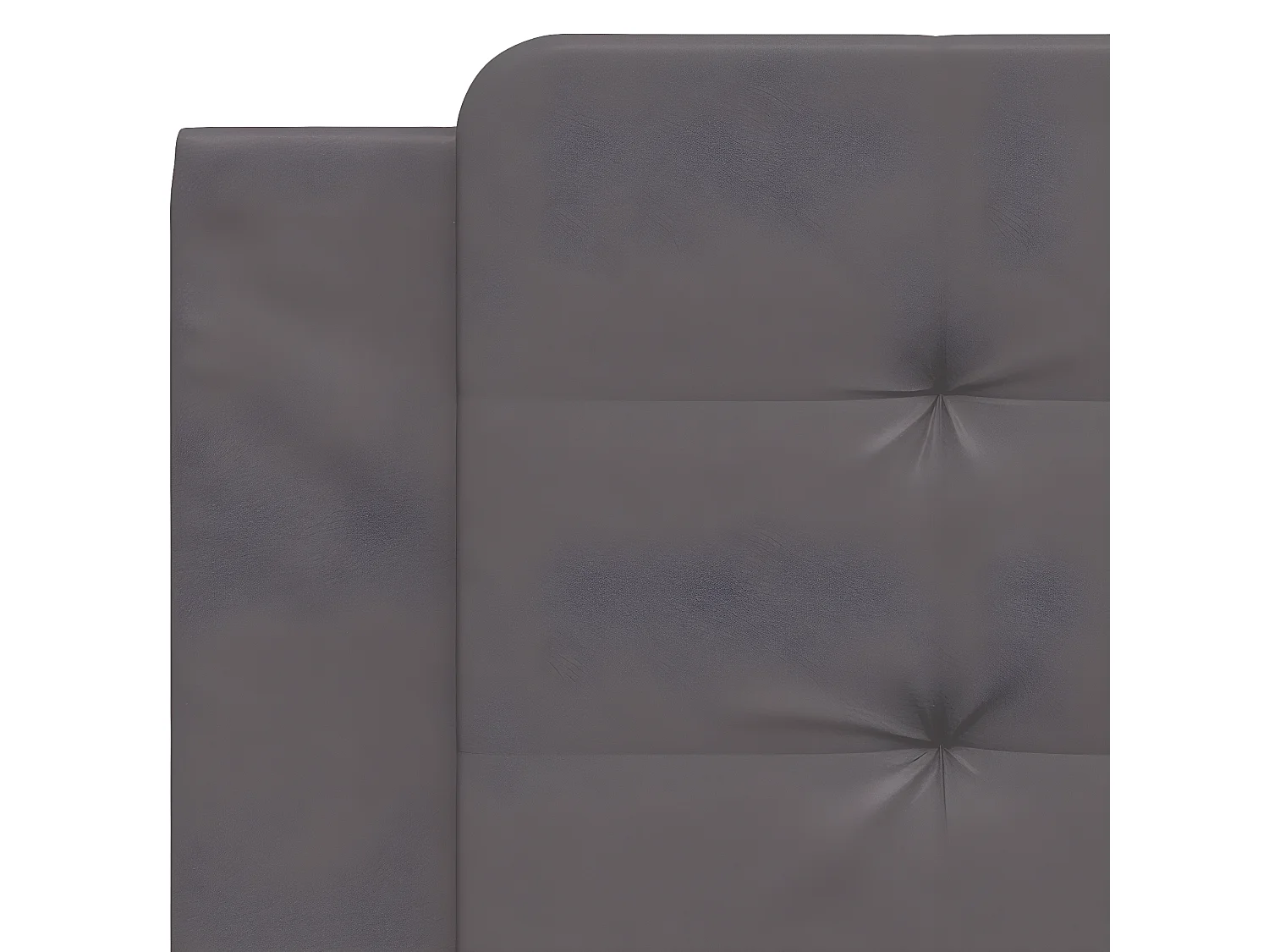Coussin de tête de lit gris 100 cm similicuir