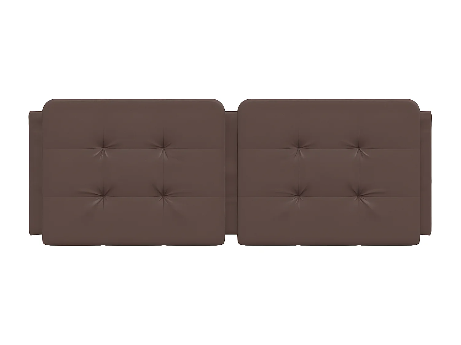 Coussin de tête de lit marron 120 cm similicuir