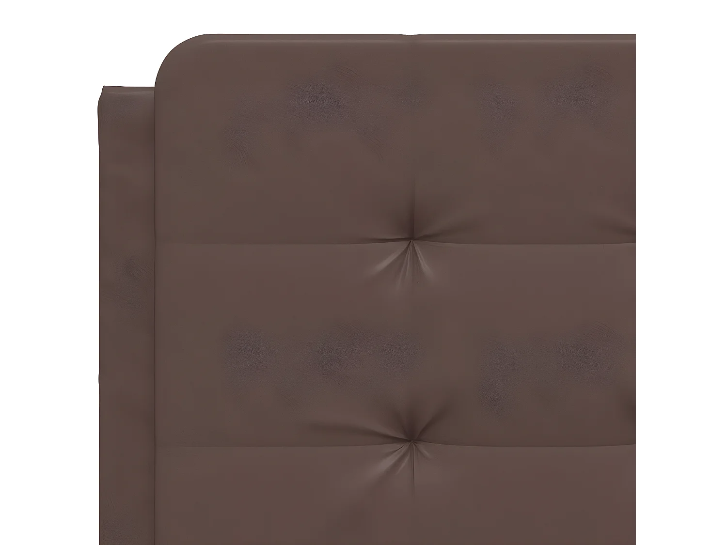 Coussin de tête de lit marron 120 cm similicuir
