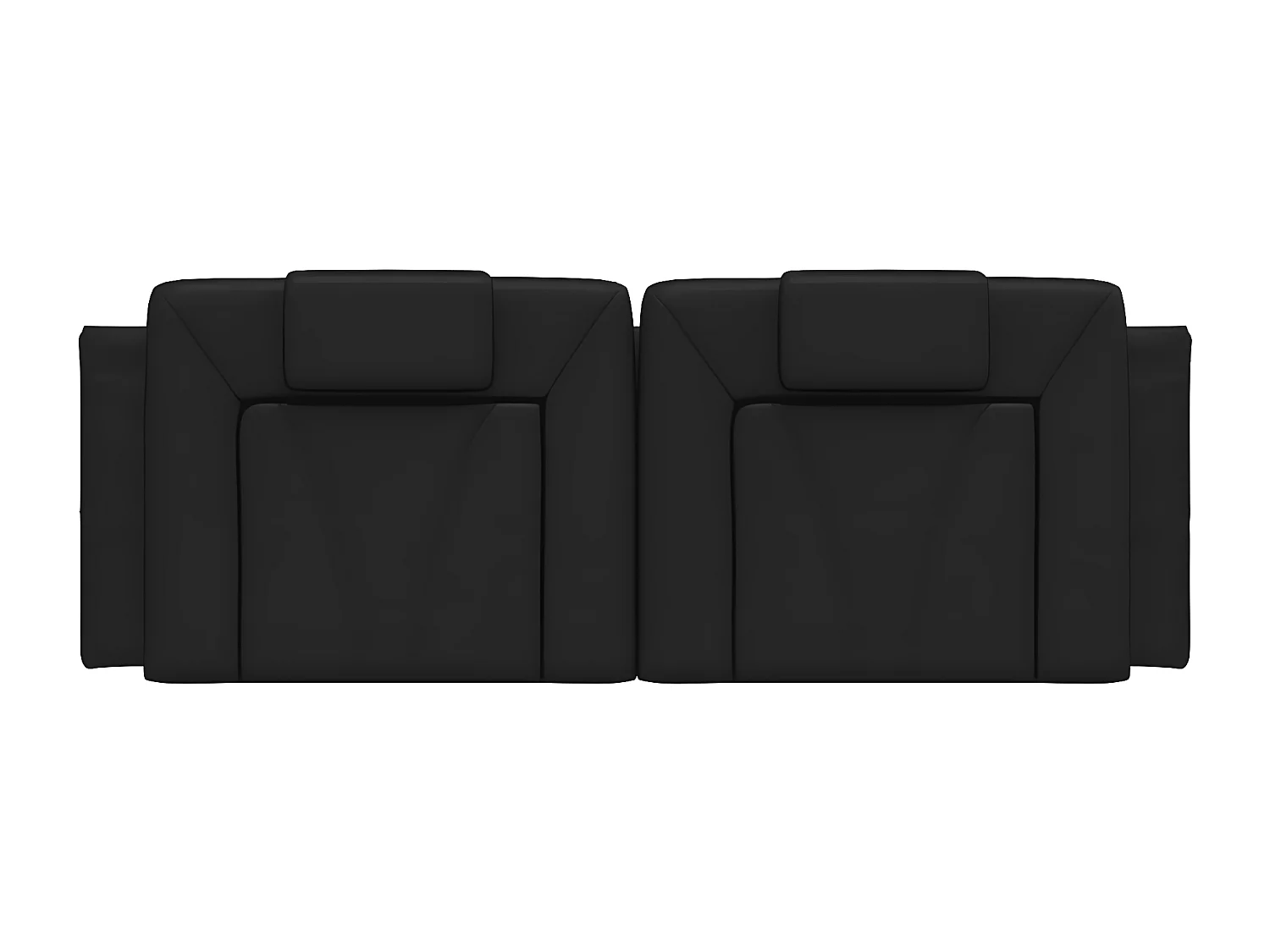 Coussin de tête de lit noir 140 cm similicuir