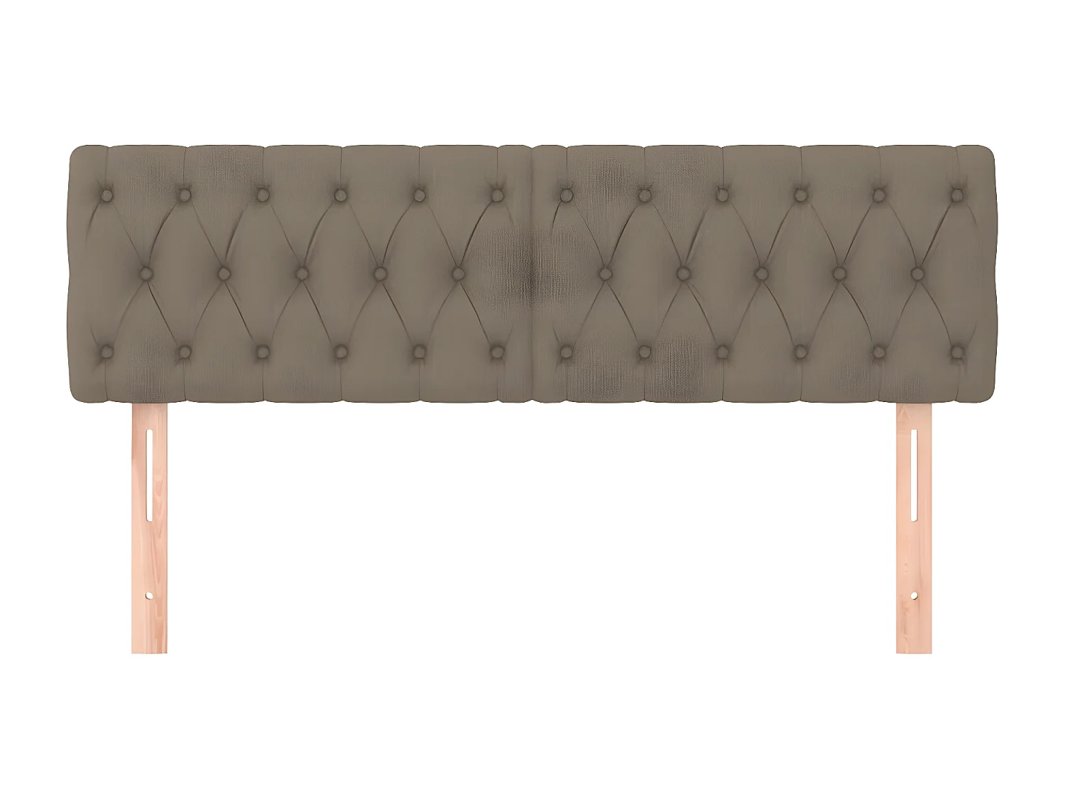 Cabeceros 2 unidades tela gris taupe 72x7x78/88 cm