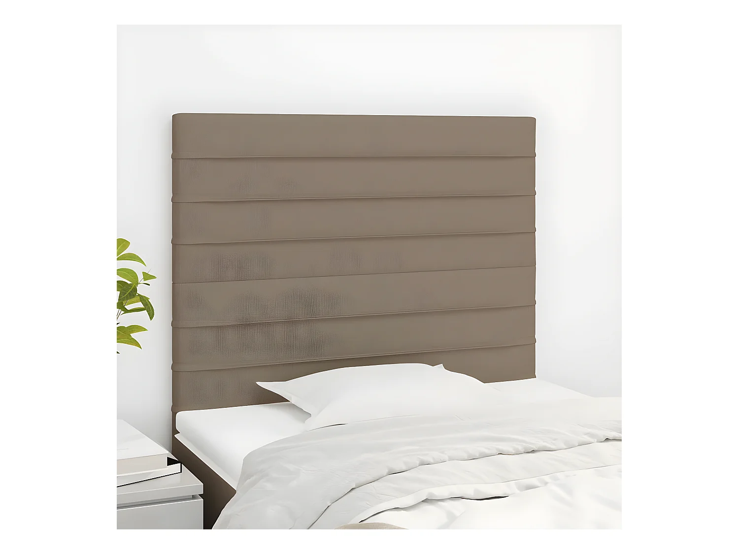 Têtes de lit 2 pièces Taupe 80x5x78/88 cm Tissu