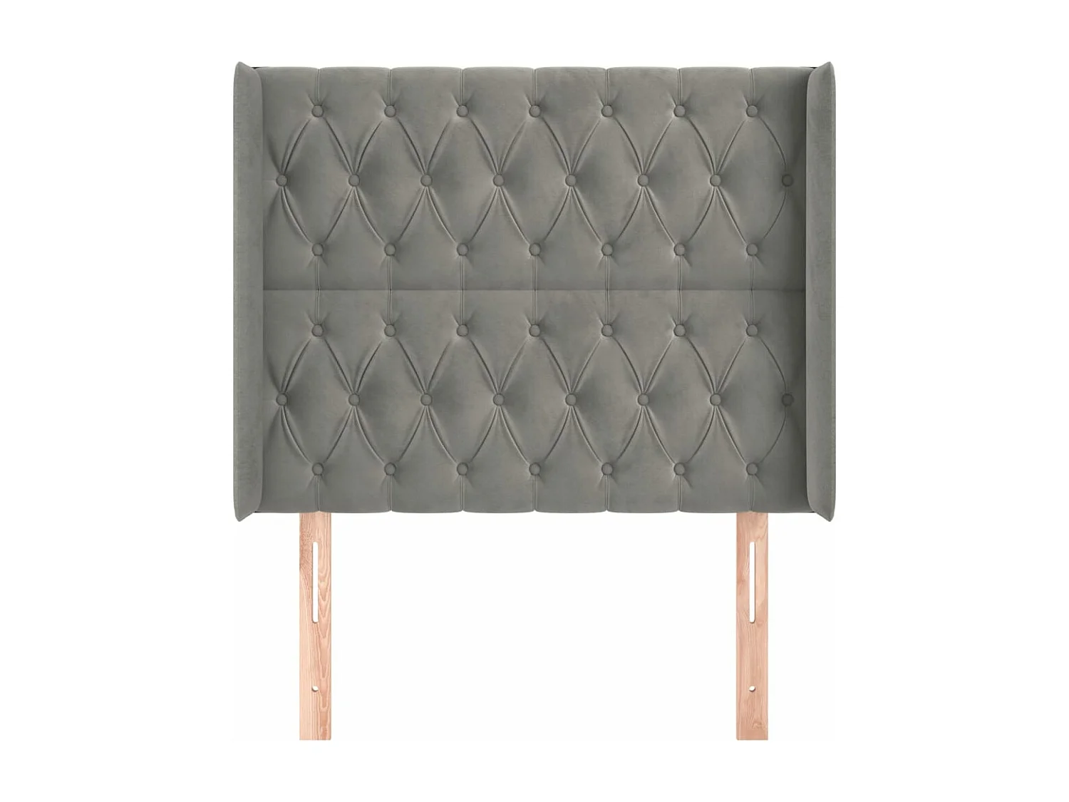 Tête de lit avec oreilles Gris clair 93x16x118/128 cm Velours