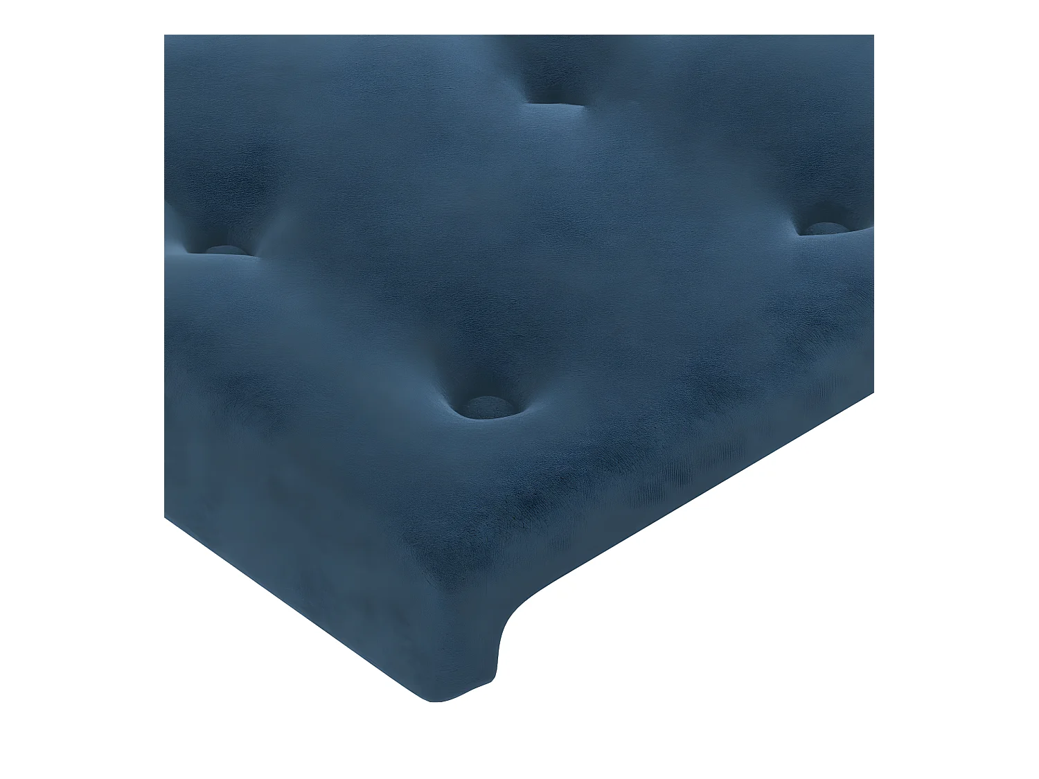 Cabecero de terciopelo azul oscuro 183x23x78/88 cm
