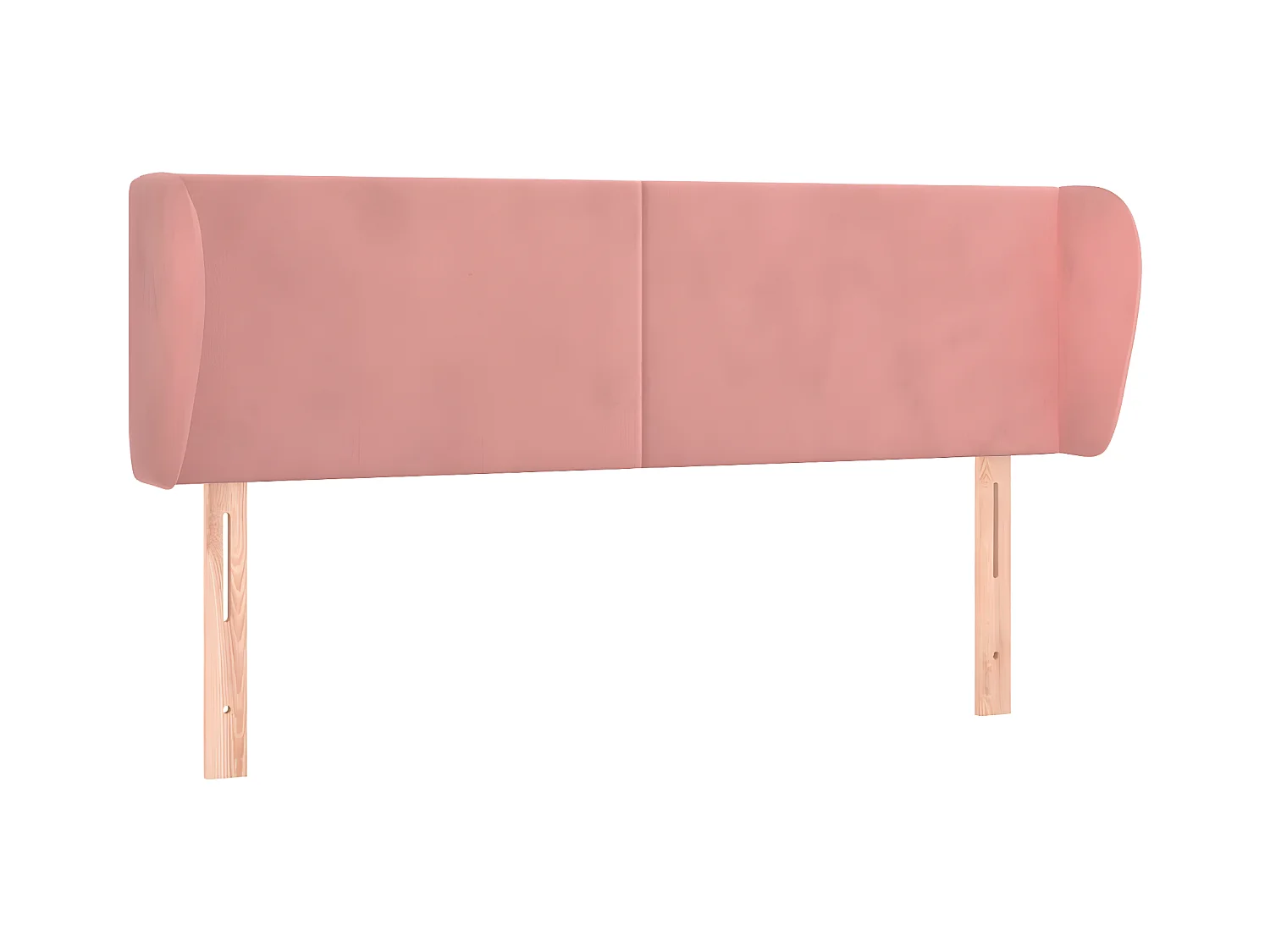 Tête de lit avec oreilles Rose 147x23x78/88 cm Velours