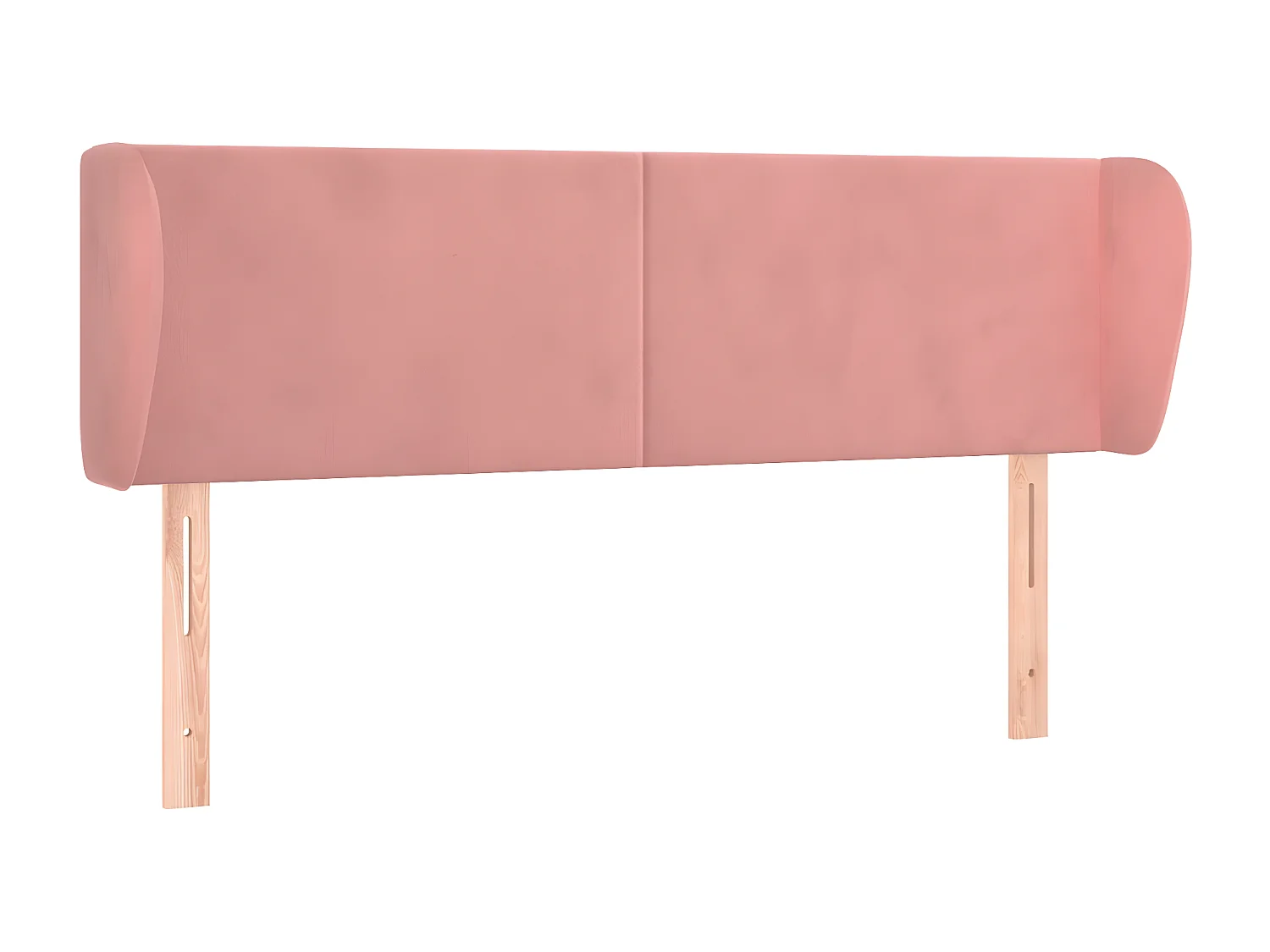 Tête de lit avec oreilles Rose 147x23x78/88 cm Velours
