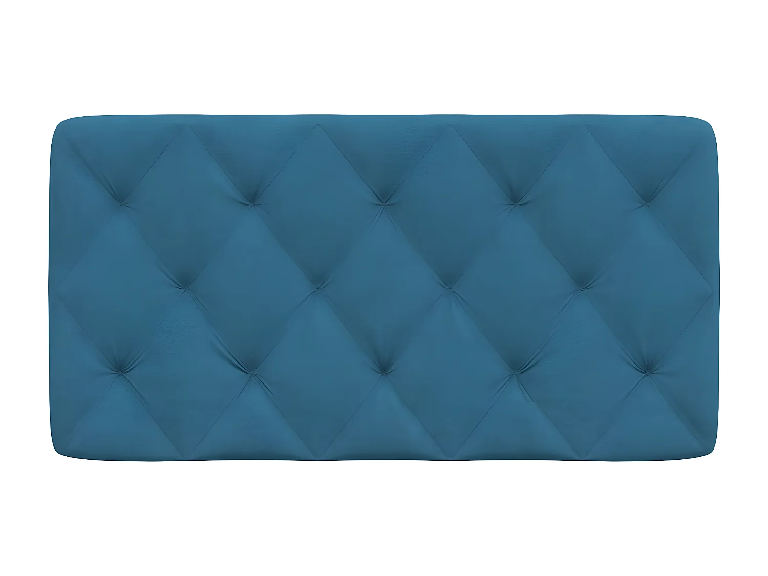 Coussin de tête de lit bleu 100 cm velours