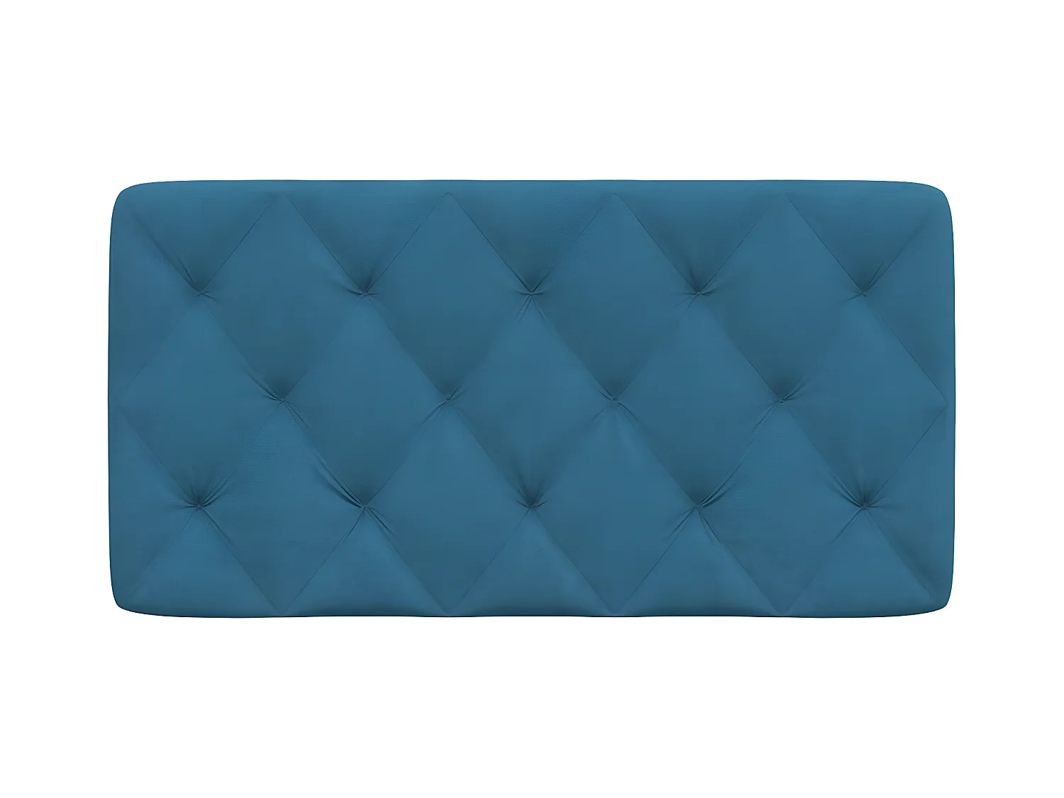 Coussin de tête de lit bleu 100 cm velours