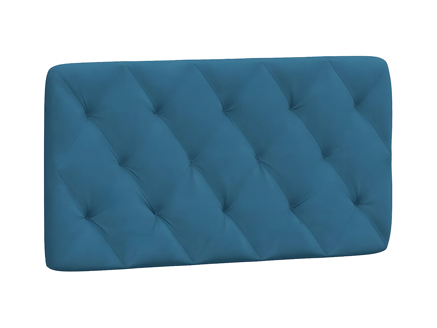 Coussin de tête de lit bleu 100 cm velours