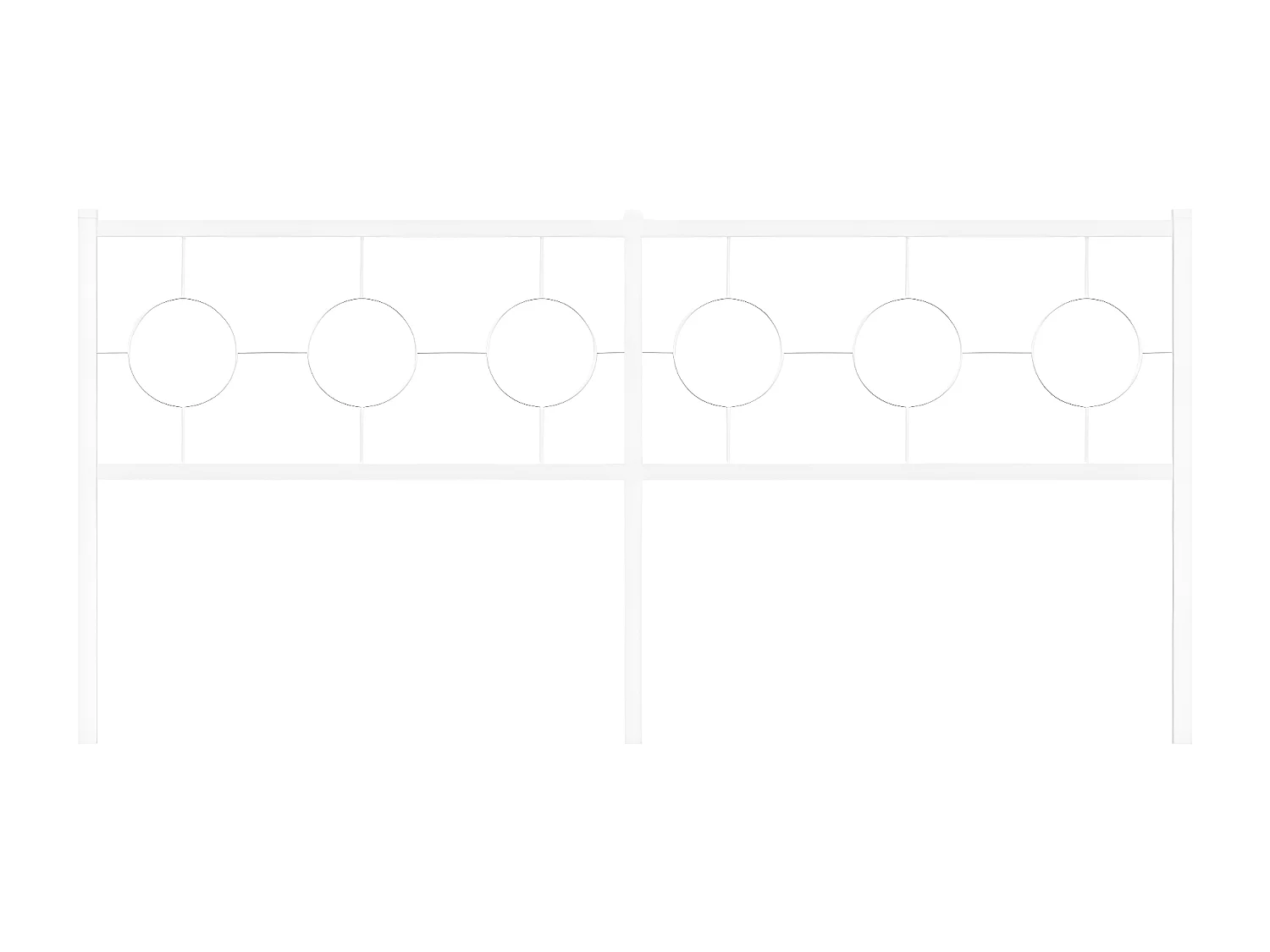 Tête de lit métal blanc 180 cm