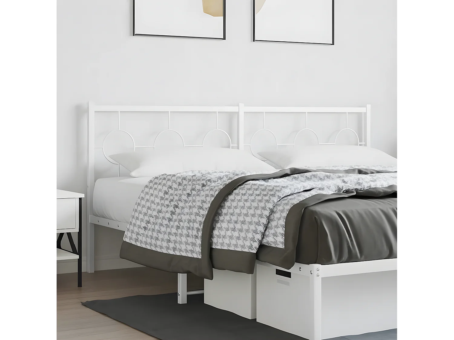 Cabecero de metal blanco 180 cm