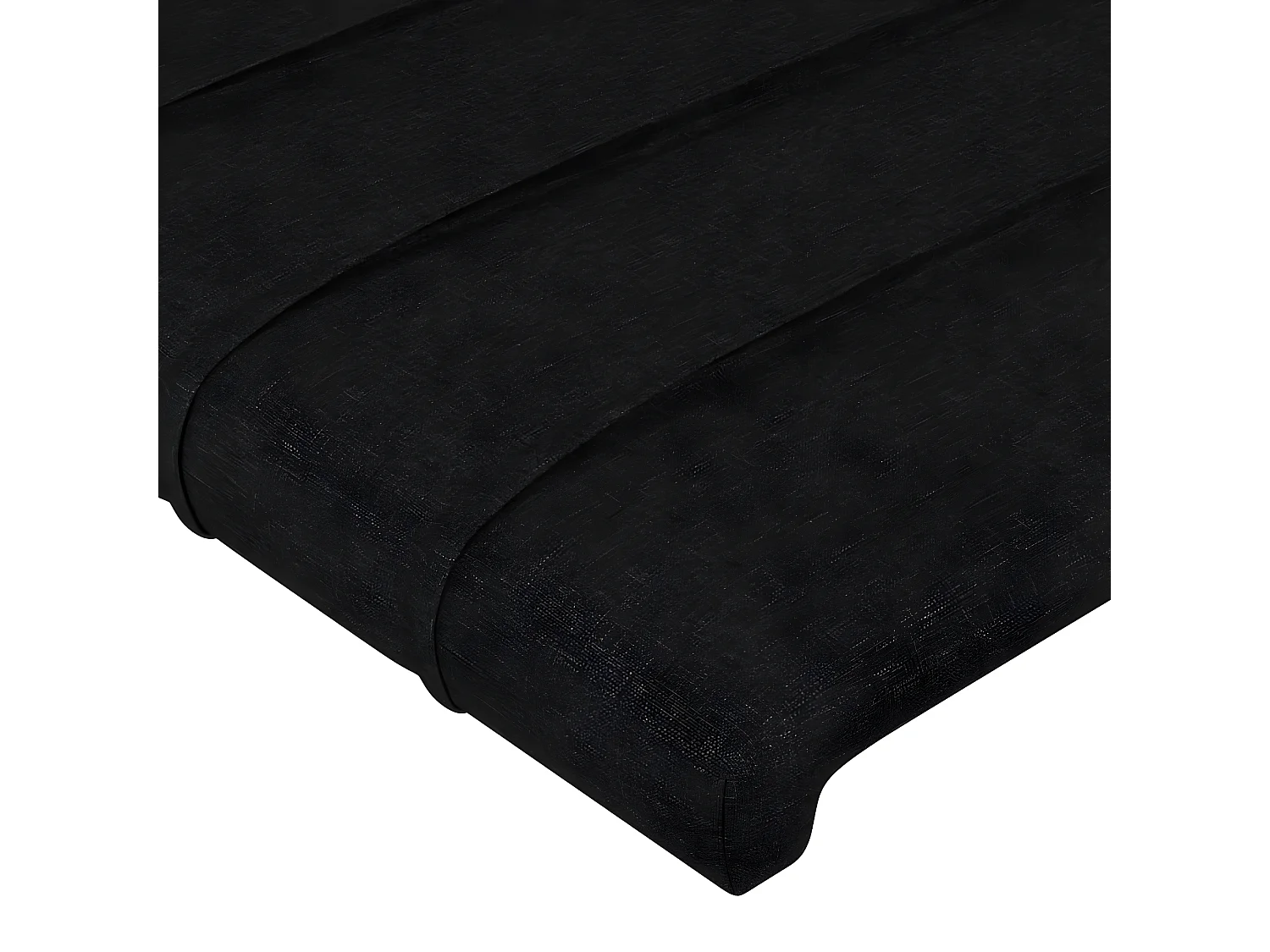 Tête de lit avec oreilles Noir 83x16x118/128 cm Tissu