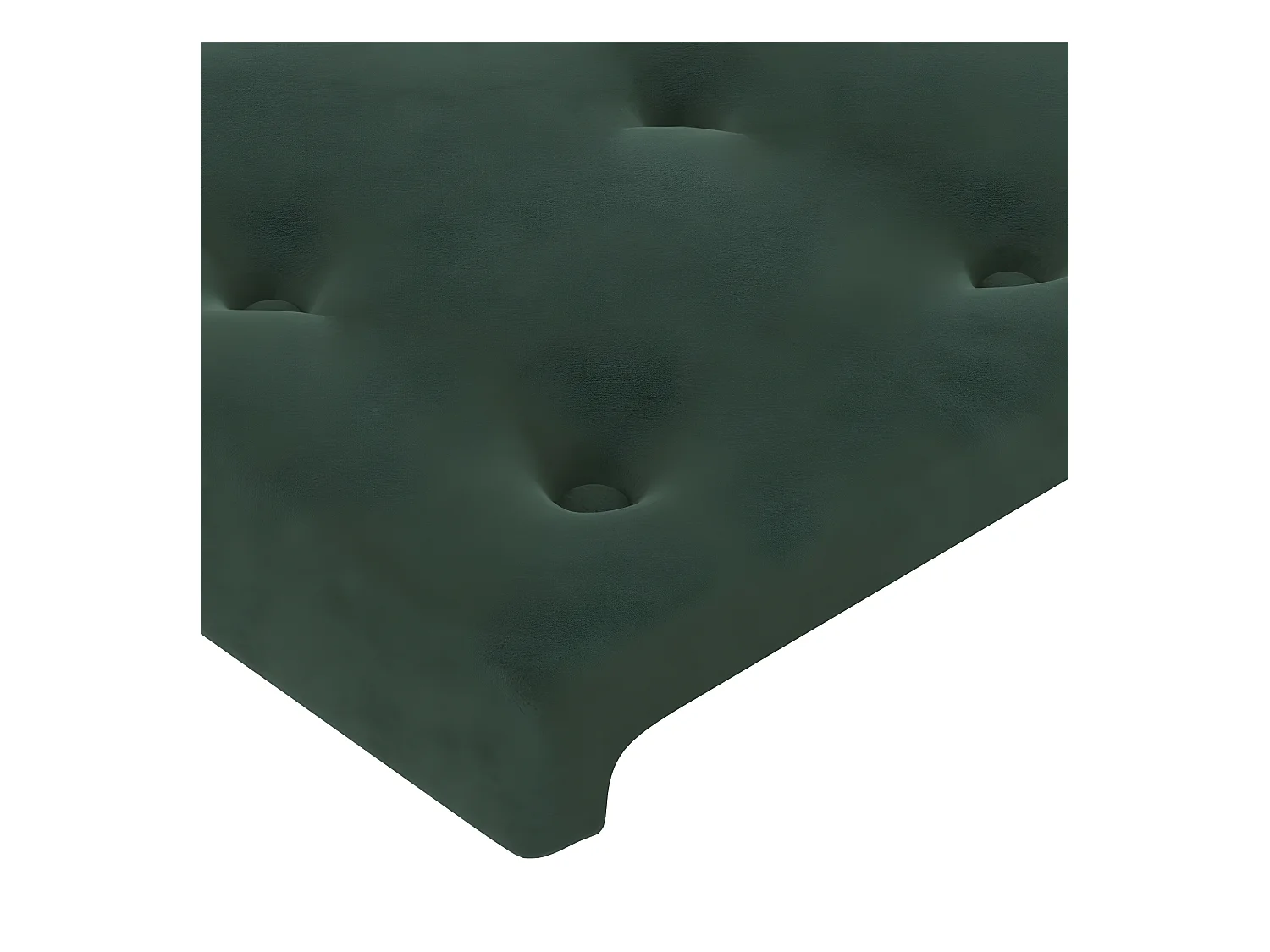 Cabecero de terciopelo verde oscuro 83x23x78/88 cm