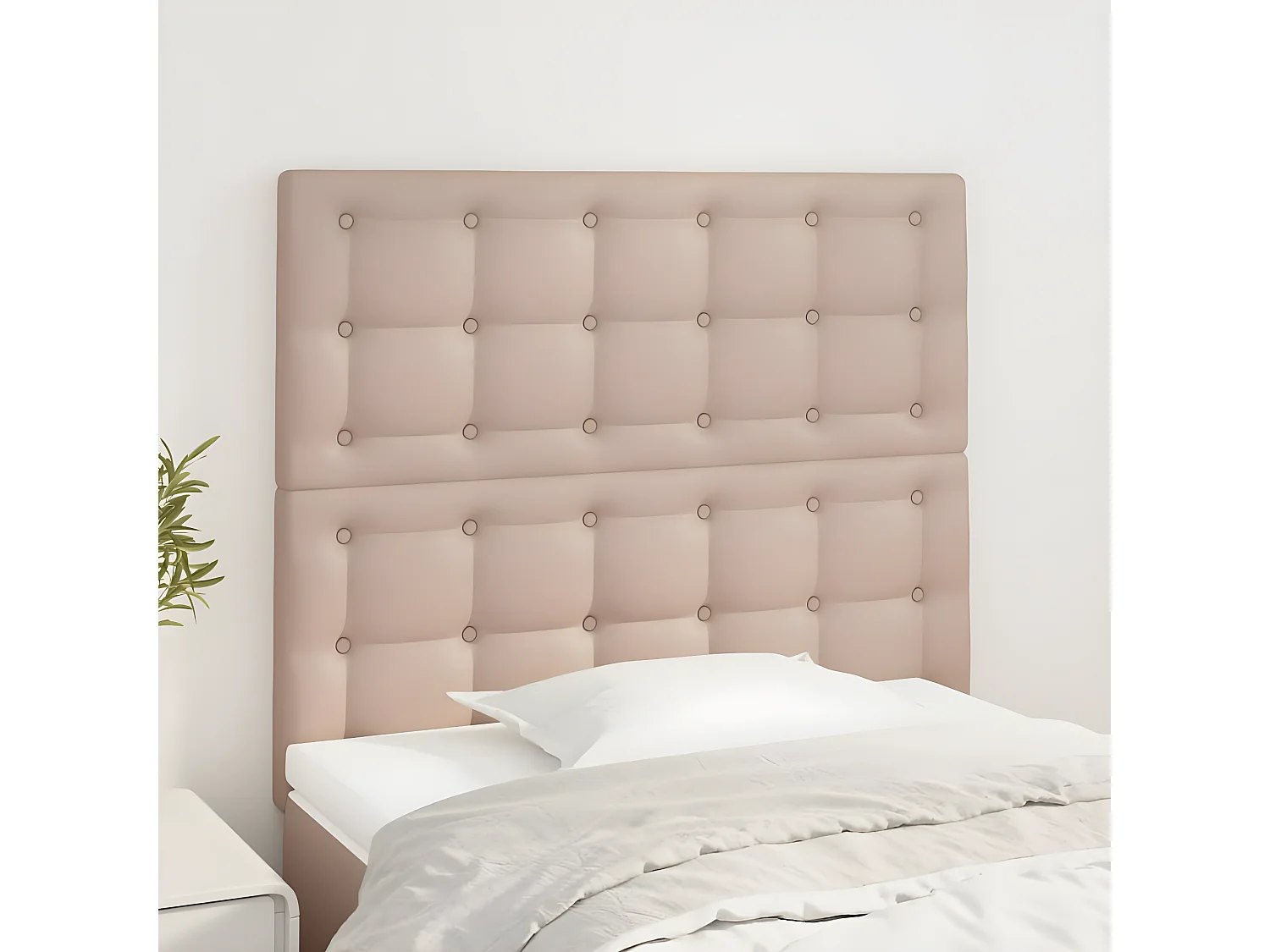 Têtes de lit 2 pièces Cappuccino 100x5x78/88 cm Similicuir