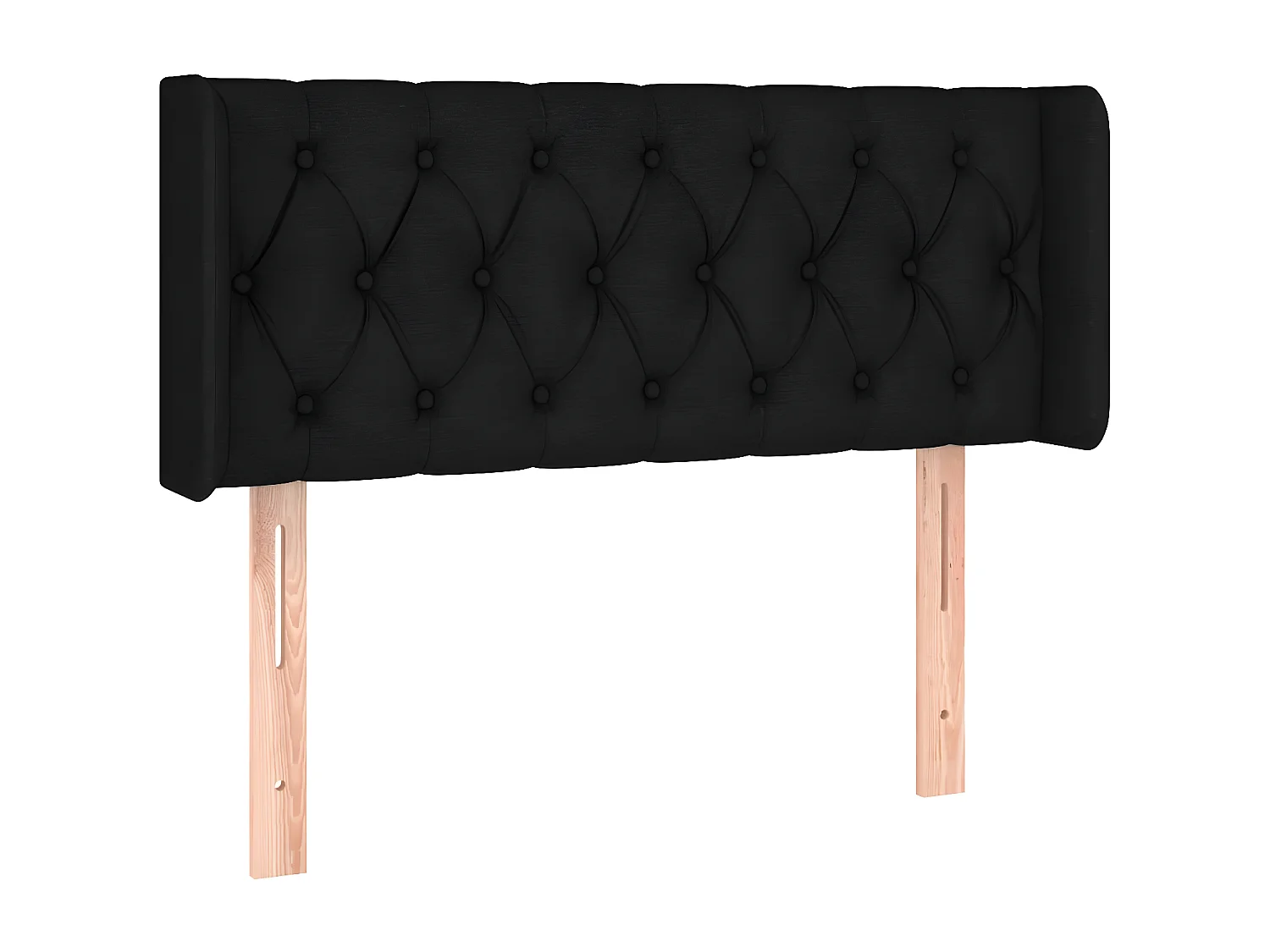 Tête de lit à LED Noir 103x16x78/88 cm Tissu