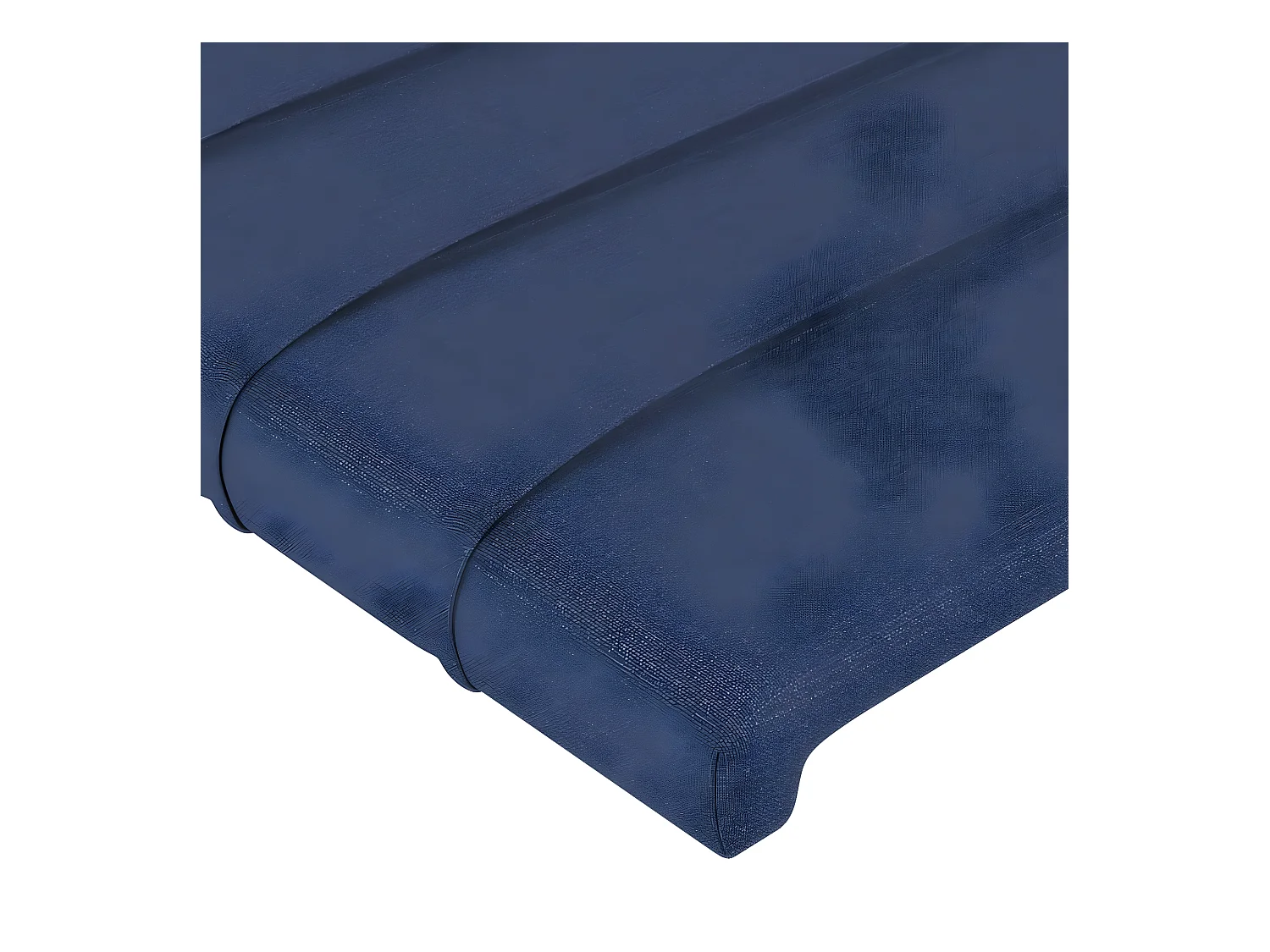 Tête de lit avec oreilles Bleu 203x23x118/128 cm Tissu