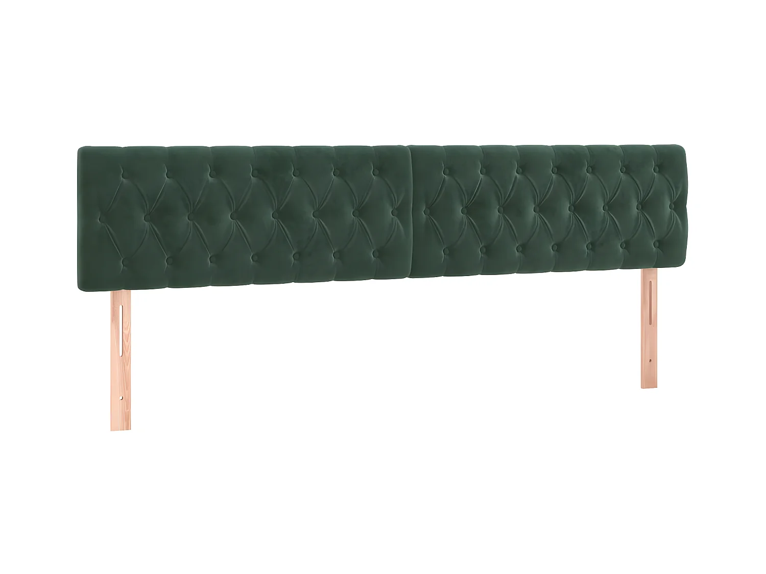 Tête de lit à LED Vert foncé 180x7x78/88 cm Velours